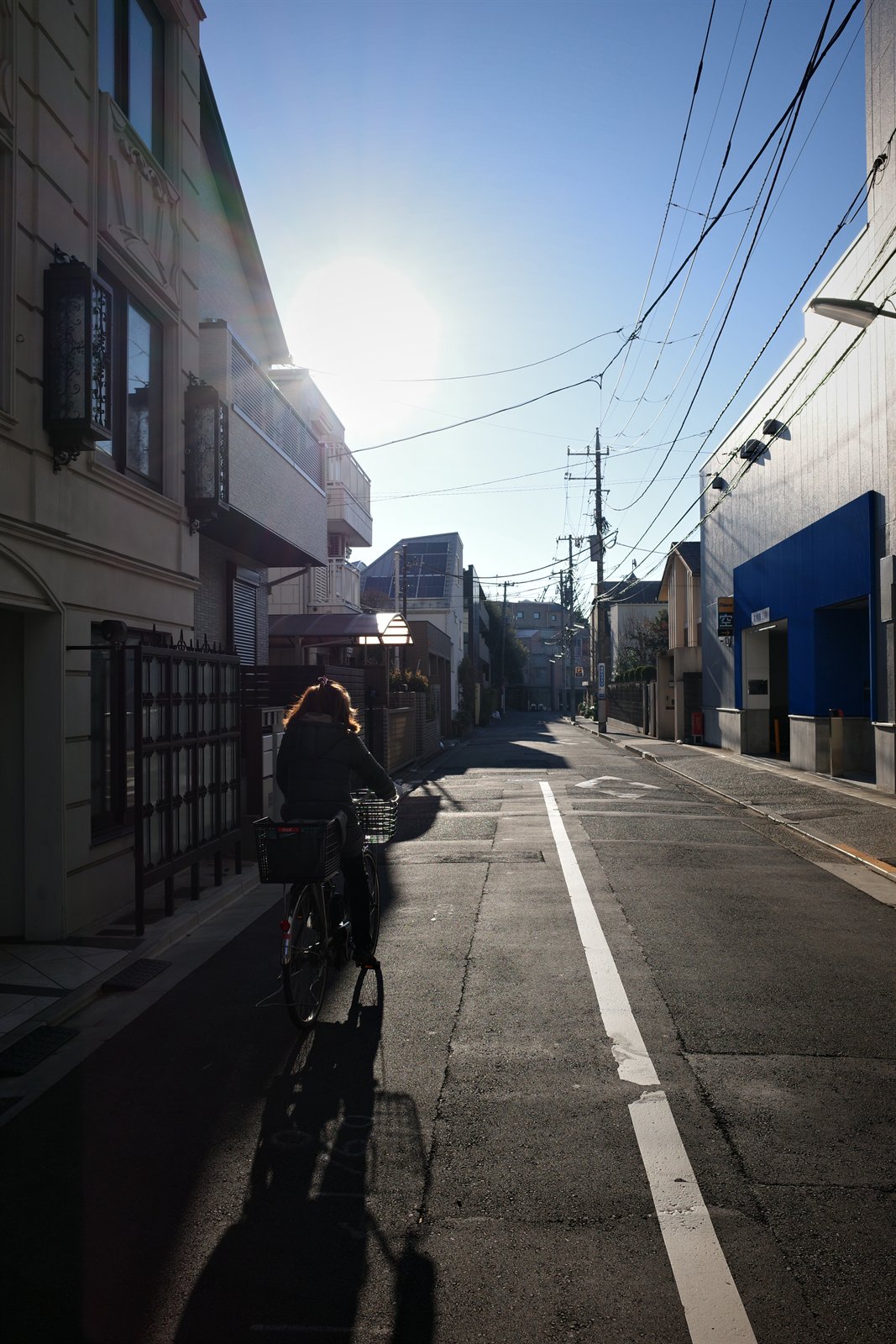 sunlit lane in japan